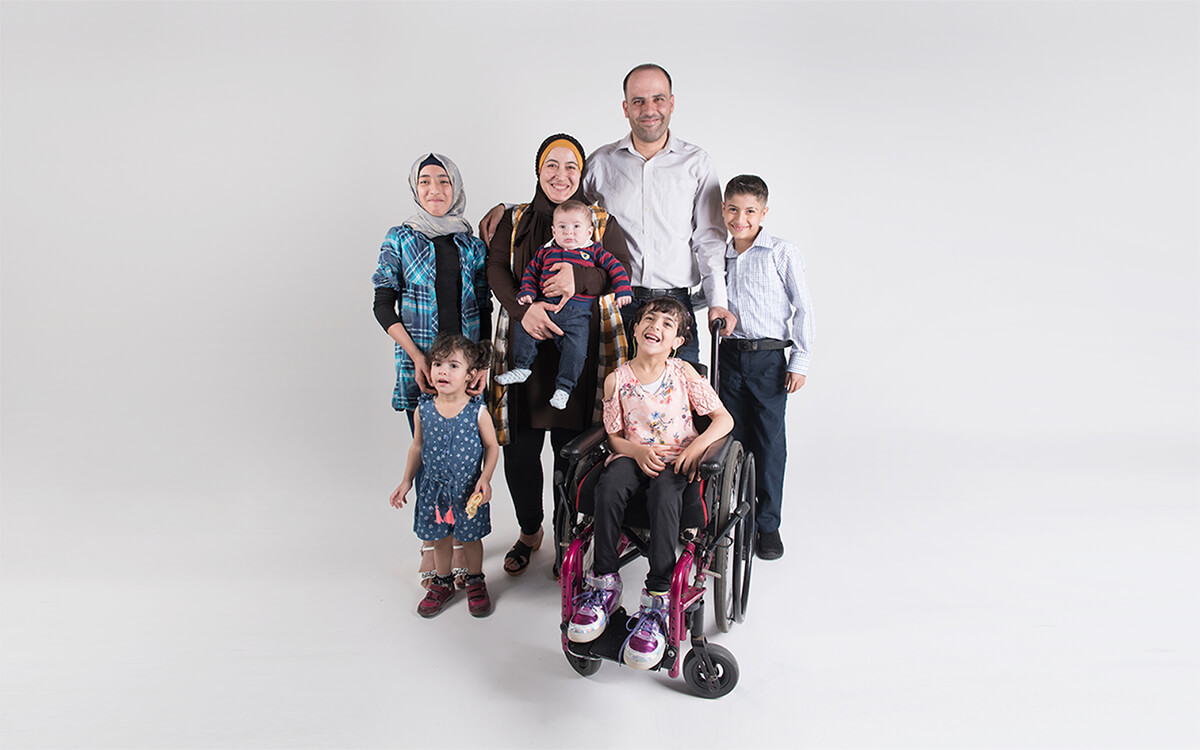 Photo of Syrian refugee family that utilized CHEO services